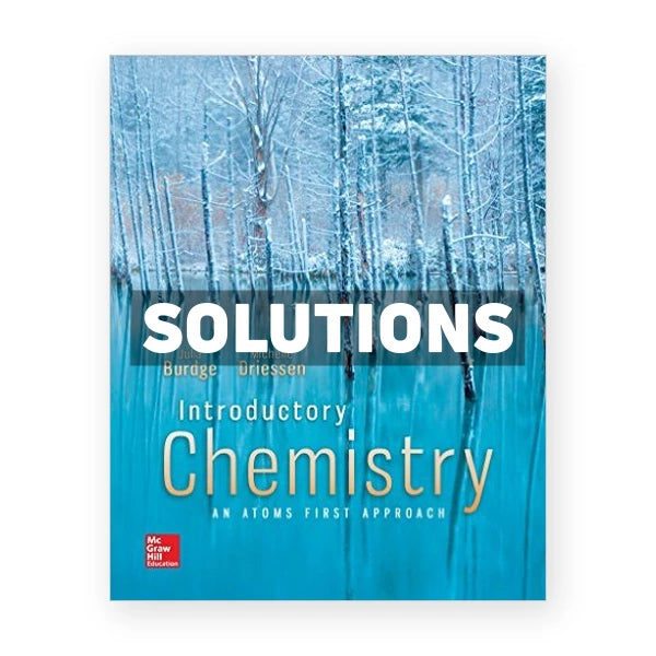Introductory Chemistry An Atoms First Approach 1st edition Burdge Solutions Manual