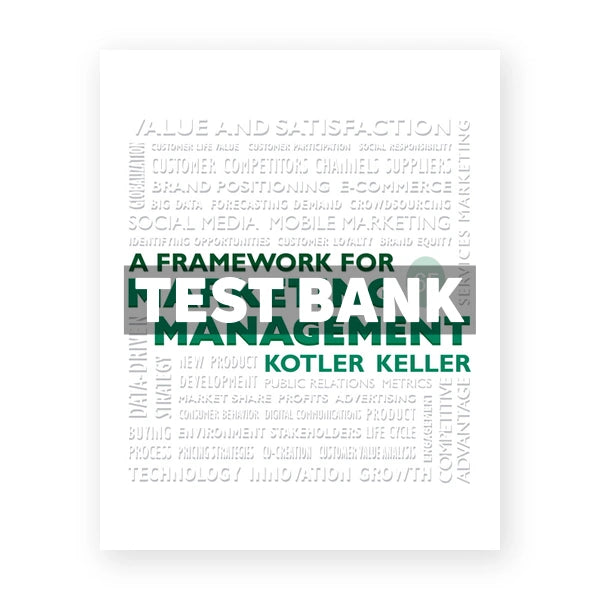 Framework for Marketing Management 6th edition Kotler Test Bank
