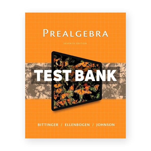 Prealgebra 7th edition Bittinger Test Bank