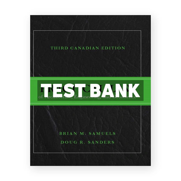 Practical Law of Architecture Engineering and Geoscience (Canadian) 3rd edition Samuels Test Bank