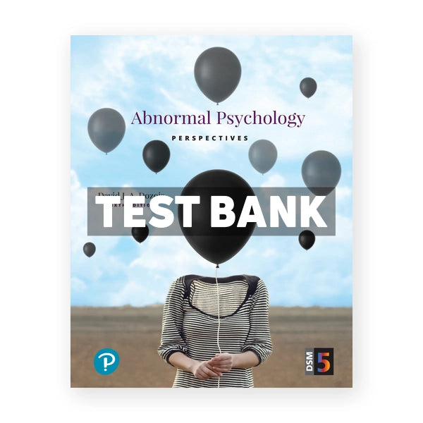 Abnormal Psychology Perspectives (Canadian) 6th edition Dozois Test Bank