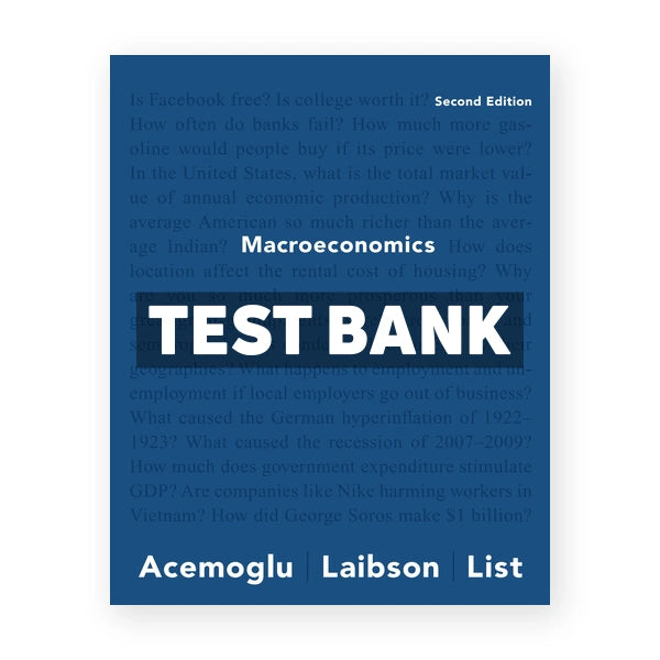 Macroeconomics 2nd edition Acemoglu Test Bank