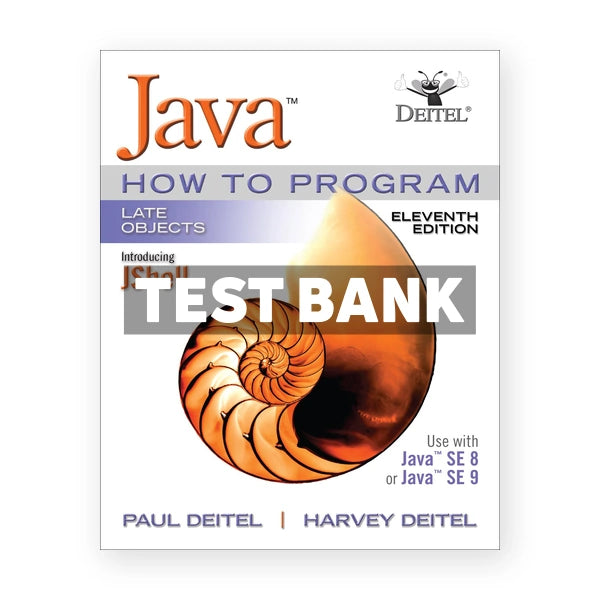 Java How To Program Late Objects 11th edition Deitel Test Bank