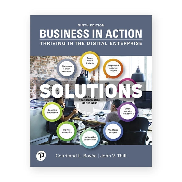 Business in Action 9th edition Bovee Solutions Manual