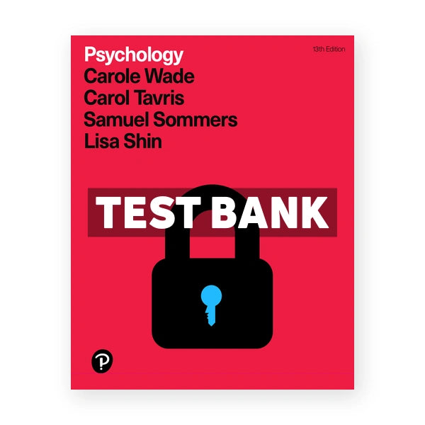 Psychology 13th edition Wade Test Bank