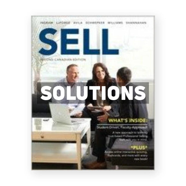 SELL (Canadian) 2nd edition Ingram Solutions Manual