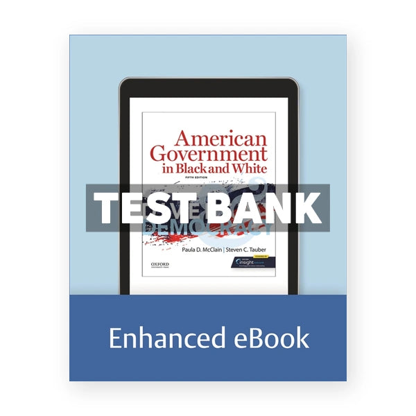 American Government in Black and White - Diversity and Democracy 5th edition McClain Test Bank