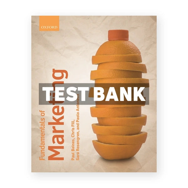 Fundamentals of Marketing 1st edition Baines Test Bank