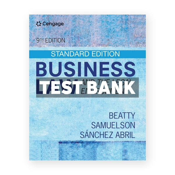 Business Law and the Legal Environment 9th edition Beatty Test Bank