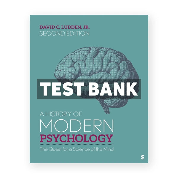 History of Modern Psychology 2nd edition Ludden Test Bank