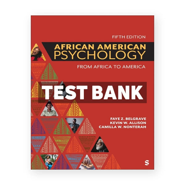 African American Psychology 5th edition Belgrave Test Bank