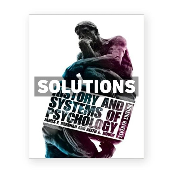 History and Systems of Psychology 7th edition Brennan Solutions Manual