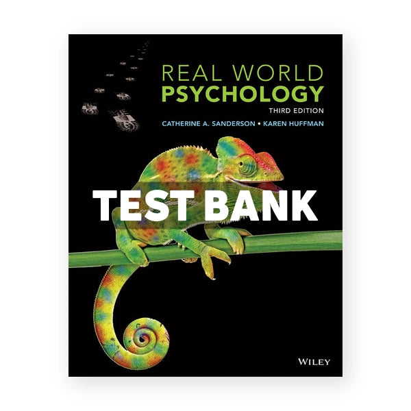 Real World Psychology 3rd edition Sanderson Test Bank