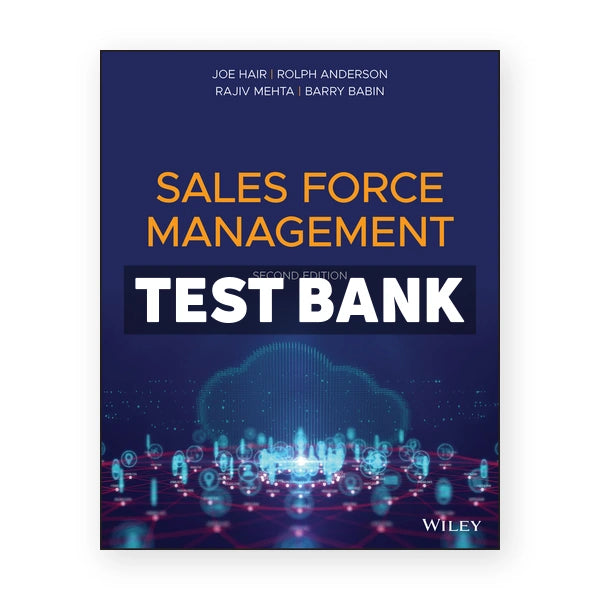 Sales Force Management 2nd edition Hair Test Bank