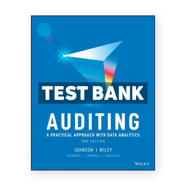 Auditing A Practical Approach with Data Analytics 2nd edition Johnson Test Bank