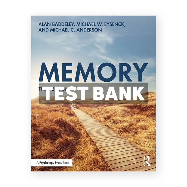 Memory 3rd edition Baddeley Test Bank