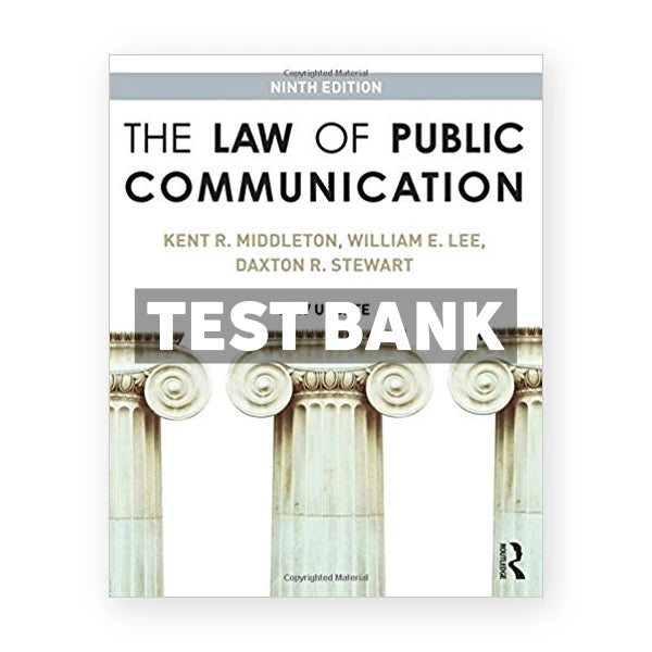 Law of Public Communication 2017 Update 9th edition Middleton Test Bank