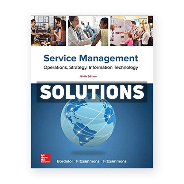 Service Management 9th edition Bordoloi Solutions Manual