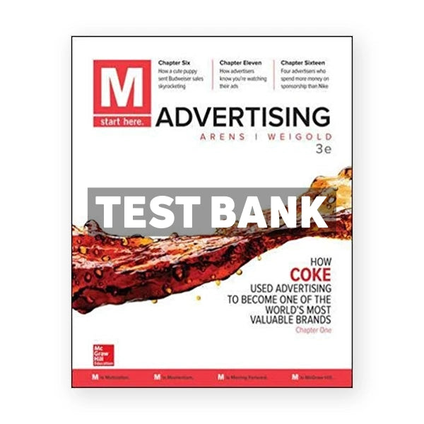 M Advertising 3rd edition Schaefer Test Bank