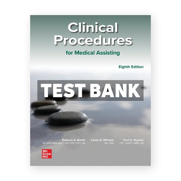 Medical Assisting 8th edition Booth Test Bank