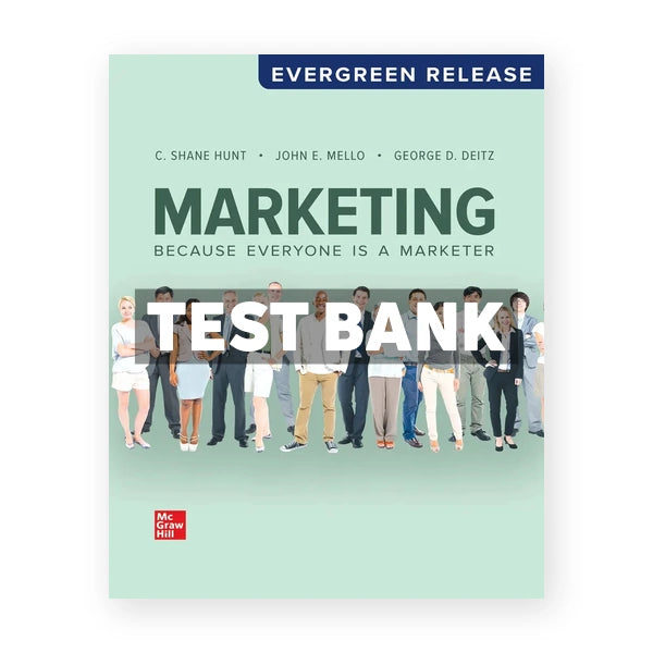 Marketing 2026 Release 1st edition Hunt Test Bank