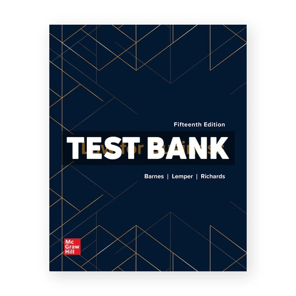 Law for Business 15th edition Barnes Test Bank