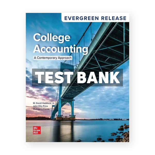 College Accounting (A Contemporary Approach) 2026 Release 1st edition Haddock Test Bank