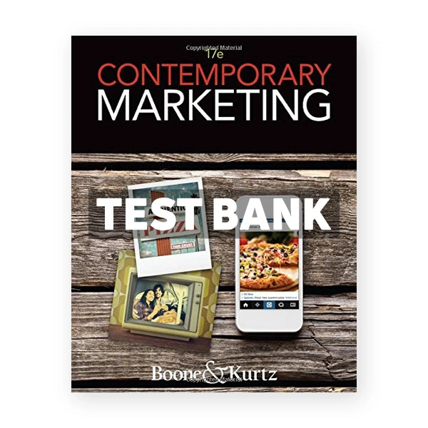 Contemporary Marketing 17th edition Boone Test Bank