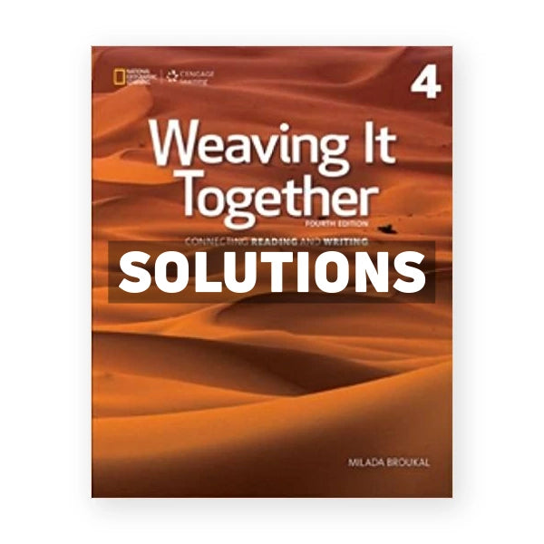 Weaving It Together 4 4th edition Broukal Solutions Manual