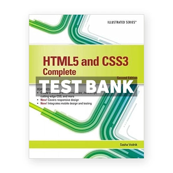 HTML5 and CSS3 Illustrated Complete 2nd edition Vodnik Test Bank