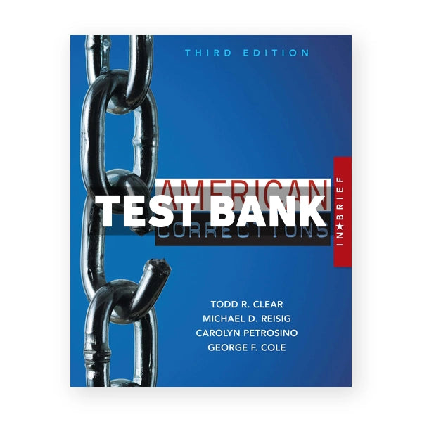 American Corrections in Brief 3rd edition Clear Test Bank