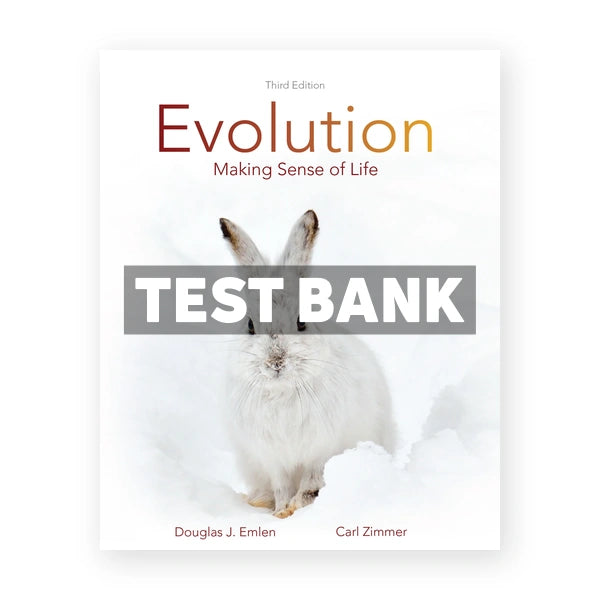 Evolution Making Sense of Life 3rd edition Emlen Test Bank