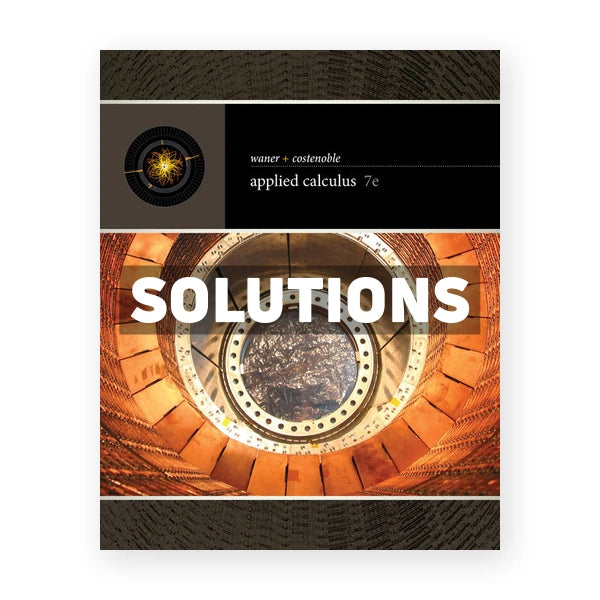 Applied Calculus 7th edition Waner Solutions Manual