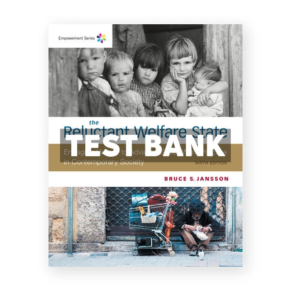 Empowerment Series The Reluctant Welfare State 9th edition Jansson Test Bank