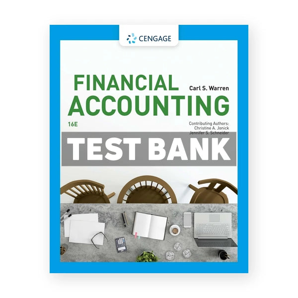 Financial Accounting 16th edition Warren Test Bank