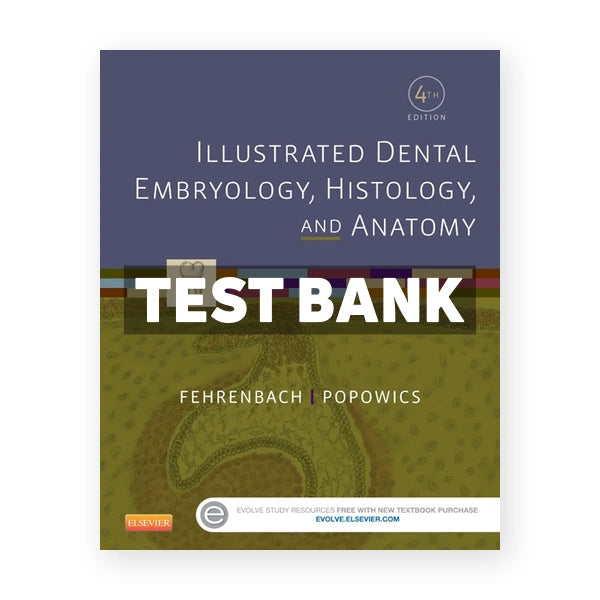 Illustrated Dental Embryology Histology and Anatomy 4th edition Fehrenbach Test Bank