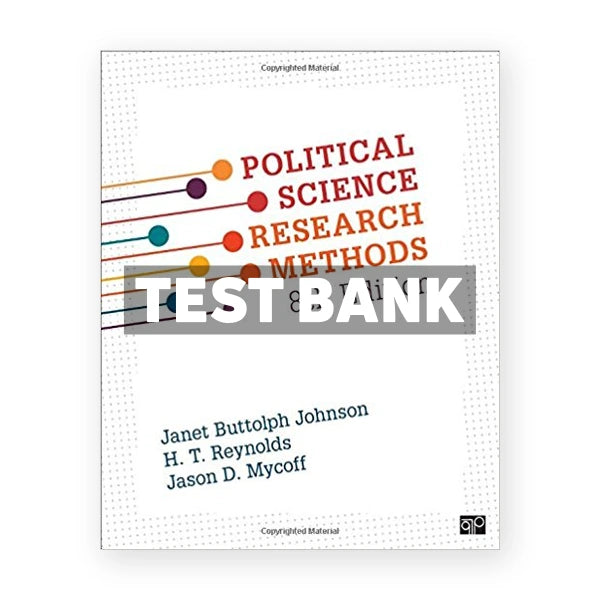 Political Science Research Methods 8th edition Johnson Test Bank
