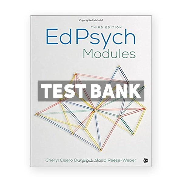 EdPsych Modules 3rd edition Durwin Test Bank