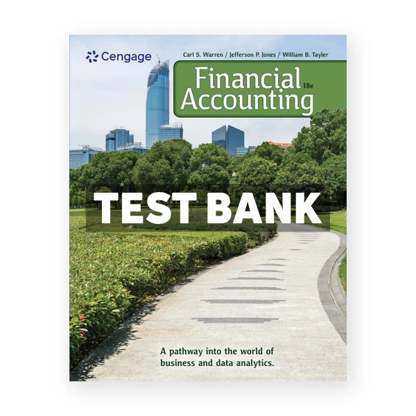 Financial Accounting 18th edition Warren Test Bank