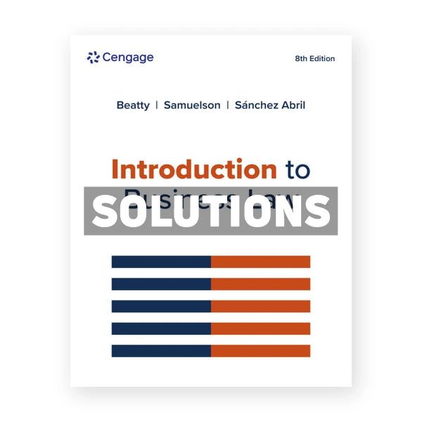 Introduction to Business Law 8th edition Beatty Solutions Manual