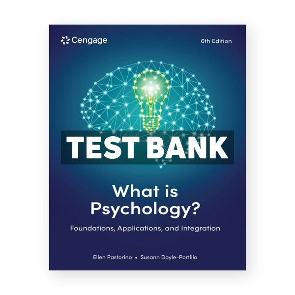 What is Psychology 6th edition Pastorino Test Bank