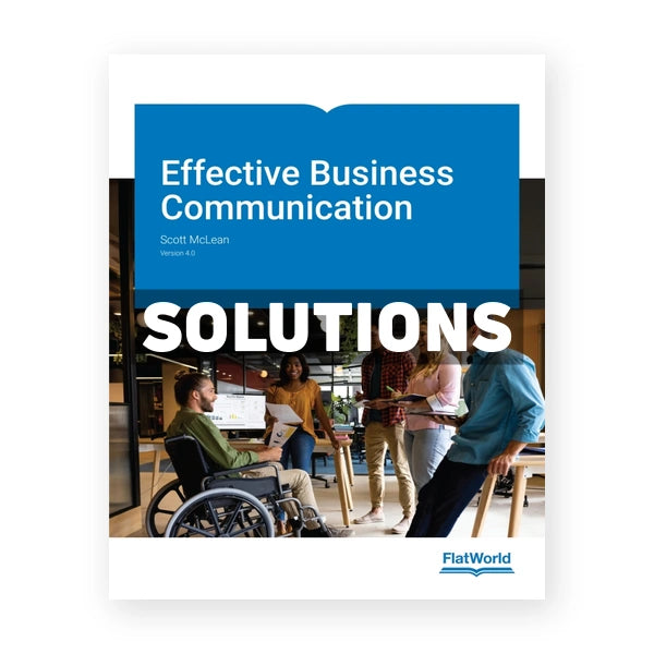 Effective Business Communication v4 1st edition McLean Solutions Manual