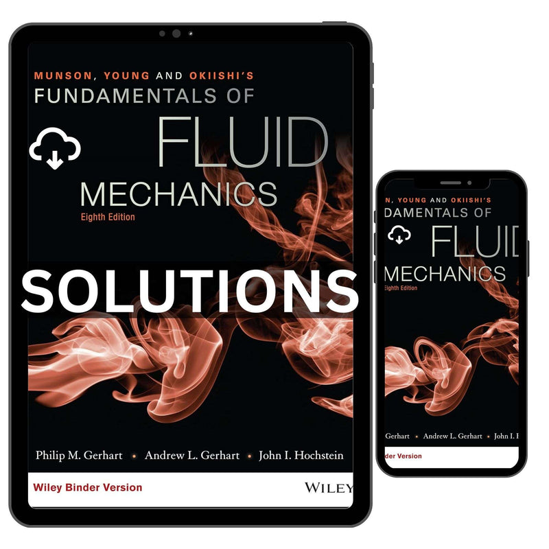 Solution Manual For Munson, Young and Okiishi’s Fundamentals of Fluid Mechanics, 8th